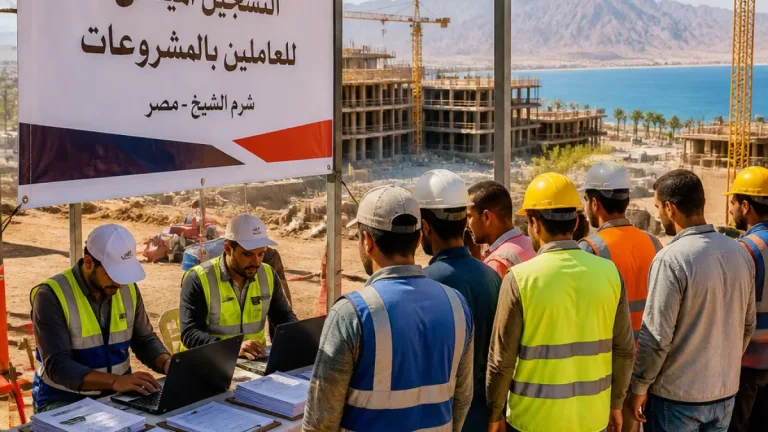 مديرية العمل بجنوب سيناء تواصل حصر العمالة غير المنتظمة في مشروعات شرم الشيخ لتحديث قاعدة البيانات