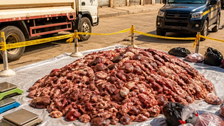 مديرية التموين بسوهاج تضبط أكثر من طن لحوم وأحشاء مذبوحة خارج المجازر في الكوامل