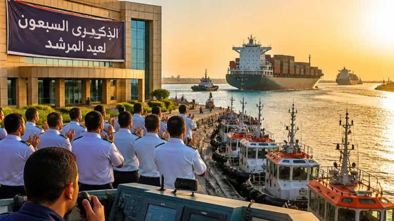 رئيس هيئة قناة السويس يؤكد قدرة القناة على مواجهة التحديات ويحيي مرشدي السويس