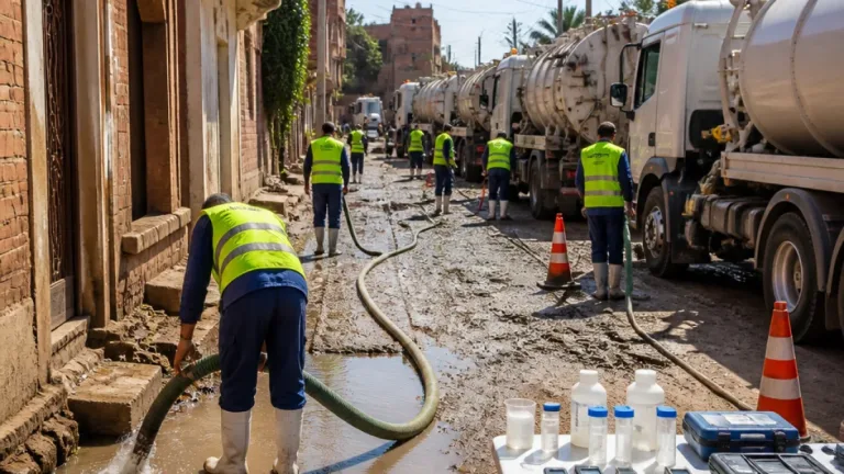 تحرك عاجل في أبوقرقاص لسحب مياه جوفية ظهرت فجأة بقرية «منسافيس» حفاظًا على سلامة السكان