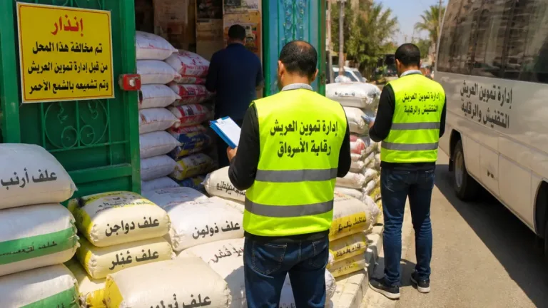 حملة رقابية مكثفة على محال الأعلاف بسوق الخميس في العريش لضمان الجودة والالتزام