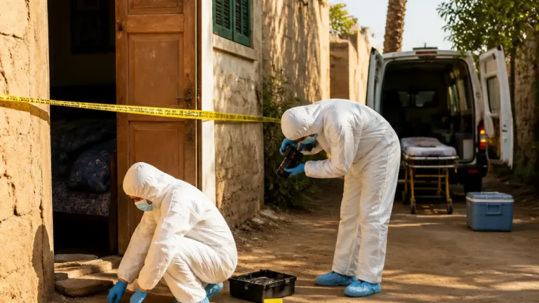 العثور على جثة شاب مطعون داخل منزله في قرية بالجبرية بمركز أبو حماد بالشرقية