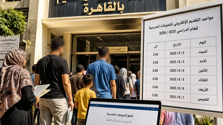 تعليم القاهرة يعيد فتح باب التحويلات الإلكترونية بين المدارس لمدة أسبوع بدءًا 21 أغسطس