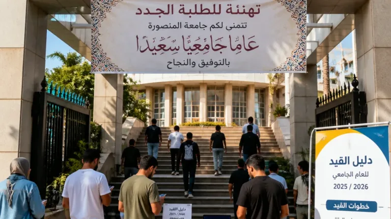 جامعة المنصورة تهنئ طلاب المرحلة الأولى للتنسيق وتدعوهم لمتابعة إجراءات القيد