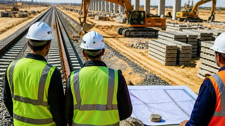 تقدم أعمال سكة حديد الربط من بئر العبد إلى طابا وتأثيرها على العريش
