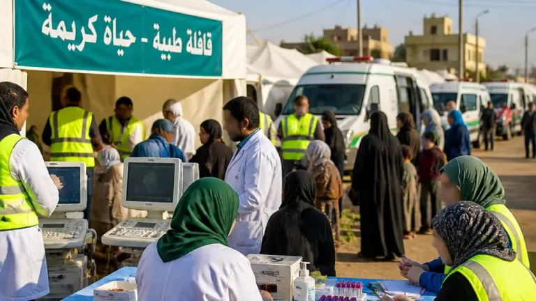 قافلة طبية في قفطان الغربية تقدم أكثر من 3 آلاف خدمة مجانية لأهالي سمسطا