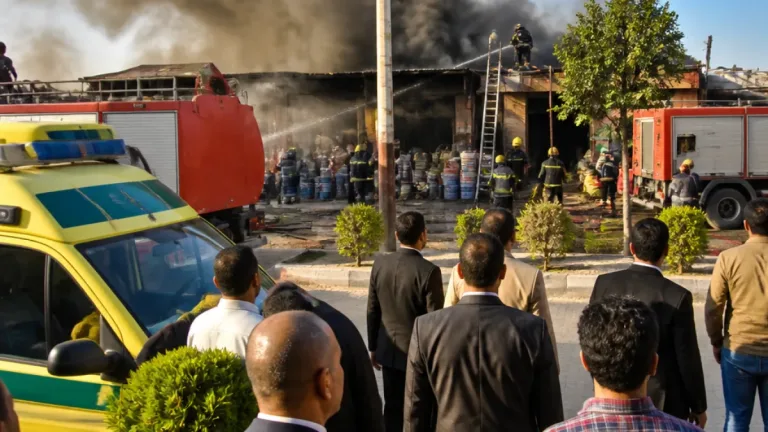 حريق بمخزن لبيع مواد البناء في قويسنا يودي بحياة 3 وإصابة 4 ويستدعي تحرّك محافظي ورسمي