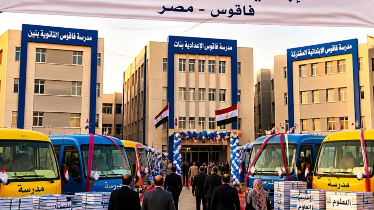 افتتاح 3 مدارس جديدة بفاقوس بتكلفة 68.8 مليون جنيه ضمن احتفالات الشرقية بالعيد القومي