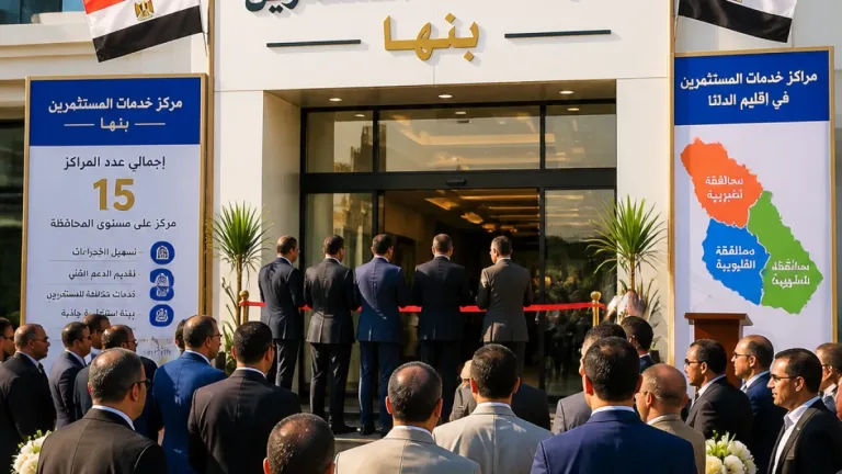 افتتاح مركز خدمات المستثمرين في بنها لتعزيز بيئة الأعمال وتسهيل إجراءات الشركات بالمحافظات