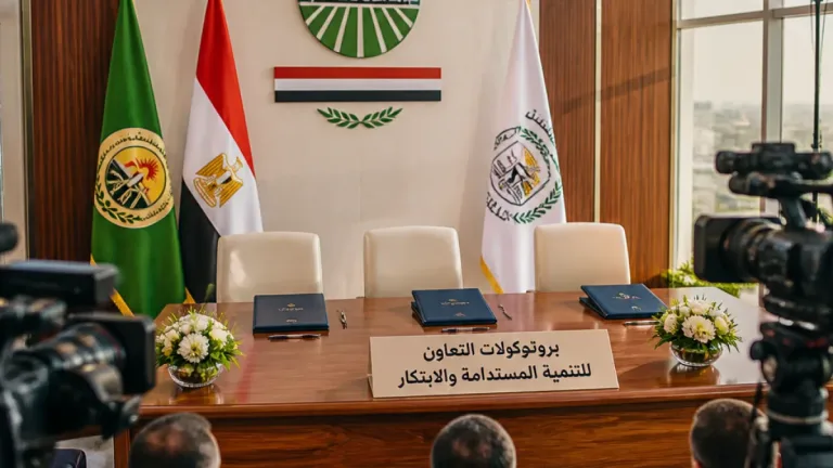 محافظة المنوفية وجامعة الريادة توقعان 3 بروتوكولات لدعم التنمية المستدامة والابتكار