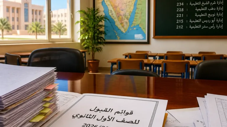 محافظ جنوب سيناء يعتمد المرحلة الثانية لتنسيق قبول الصف الأول الثانوي للعام الدراسي 2026/2027