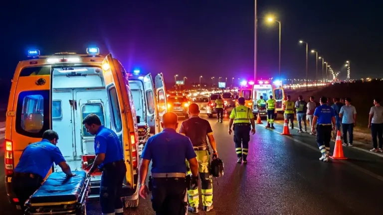 انقلاب سيارة ربع نقل على محور 30 يونيو جنوب بورسعيد يُصيب 15 عاملًا ويُعيد فتح التحقيقات