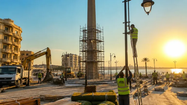 بورسعيد تُسرع أعمال تطوير ميدان «المسلة» على مساحة 30 ألف متر استعداداً للعيد القومي