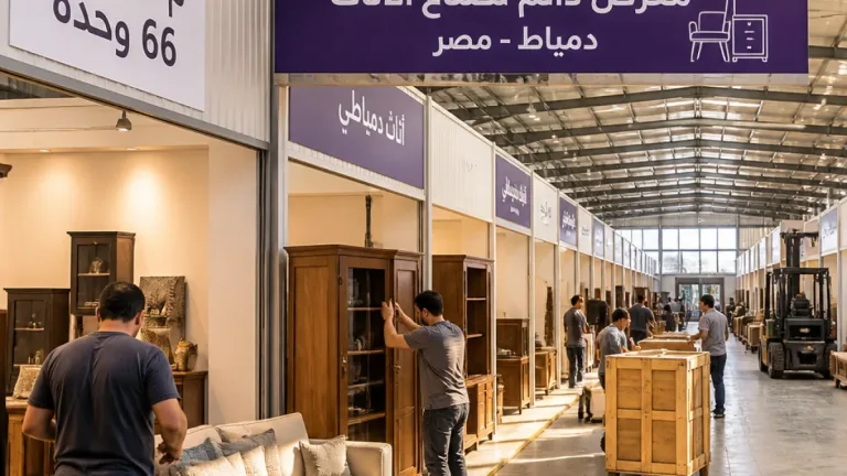 الغرفة التجارية بدمياط تخصص 3300 متر لمعرض دائم لصناع الأثاث لدعم الحركة التجارية