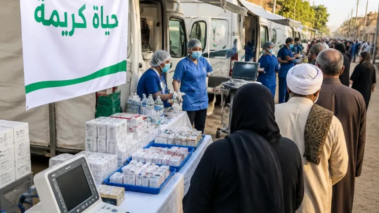 قافلة طبية ببني سويف تقدم 3,531 خدمة مجانية لسكان قرية ونا القس ضمن مبادرة «حياة كريمة»