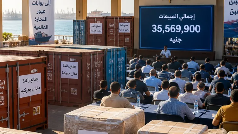 مزاد جمارك السخنة والسويس وبورسعيد يدرّ 35.57 مليون جنيه لتنظيف المخازن الجمركية