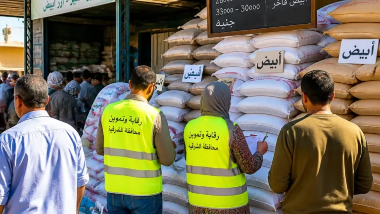 استقرار ملحوظ في أسعار الأرز بالشرقية مع فروق بين الأصناف والجودة