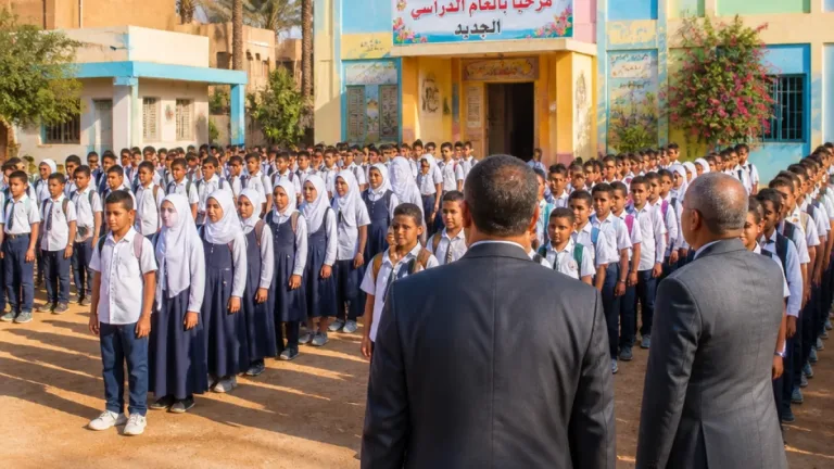 انطلاق العام الدراسي بمحافظة الأقصر وانتظام الطلاب في أول طابور صباحي بعد استعدادات مكثفة