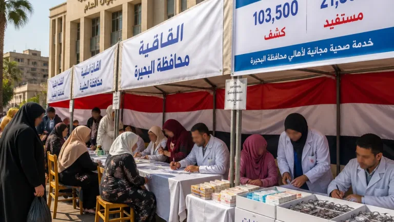 قافلة طبية في البحيرة تُجري 3,676 كشفًا وتوزع 452 نظارة مجانية خلال 6 أيام