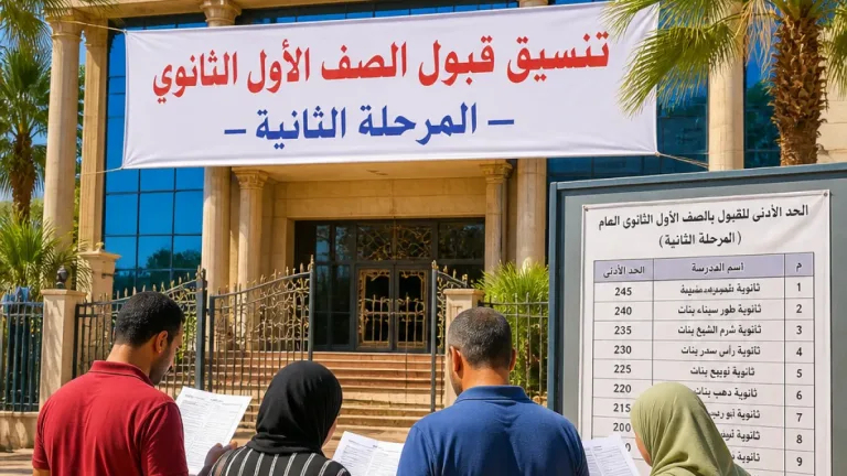 اعتماد المرحلة الثانية لتنسيق قبول الصف الأول الثانوي بجنوب سيناء واستجابة لمطالب أولياء الأمور