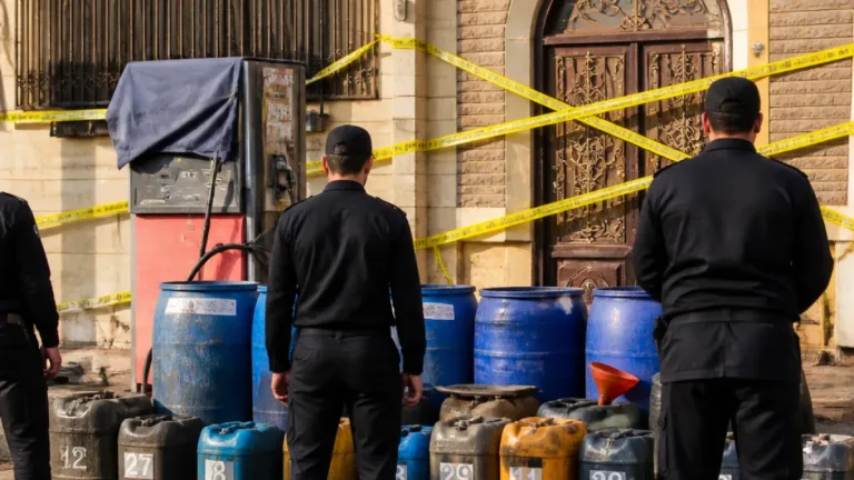 إغلاق محطة بنزين غير مرخصة داخل منزل جنوب بورسعيد والتحفظ على 400 لتر بنزين