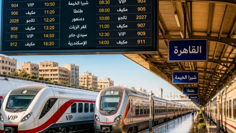 هيئة السكة الحديد تُعلن جداول تشغيل قطارات القاهرة–الإسكندرية اليوم ومواعيد الوقوف الرئيسة