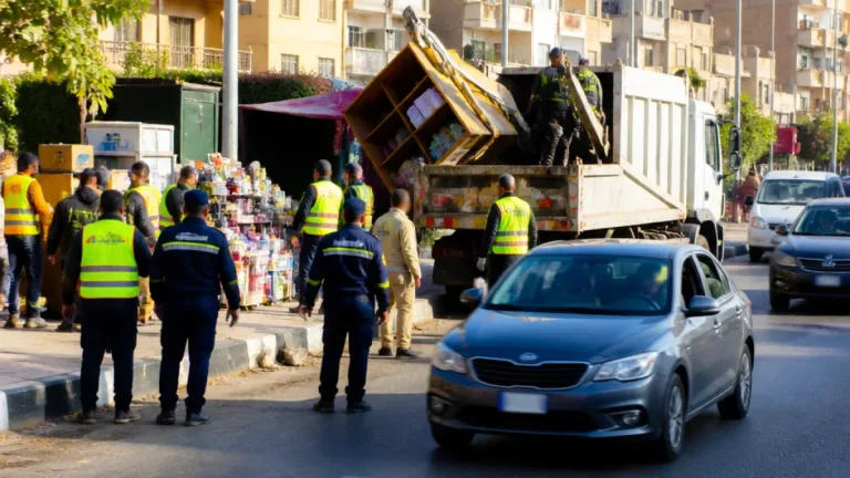 حملات مكثفة لإزالة الإشغالات وإعادة الانضباط في شوارع المنيا