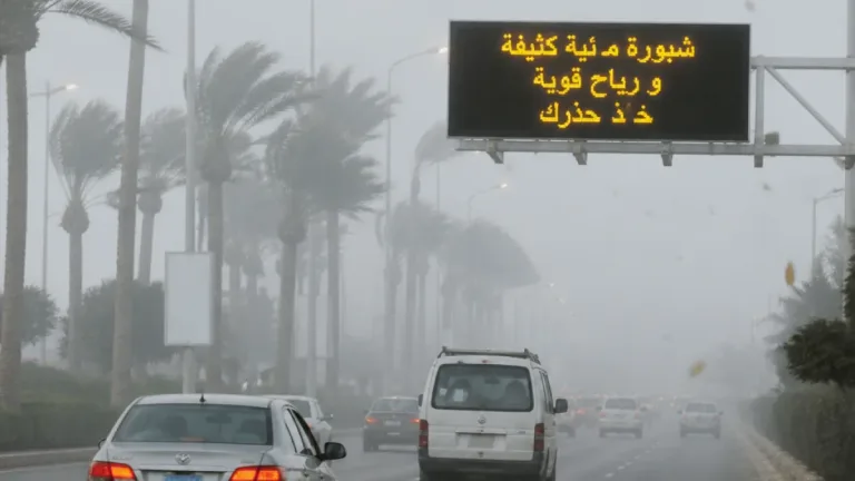انخفاض طفيف في درجات الحرارة وتعليمات مرورية بسبب شبورة ورياح في القاهرة