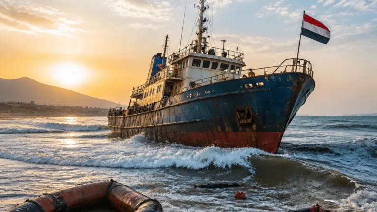 هجوم في مضيق باب المندب يودي بحياة ثلاثة من طاقم سفينة شحن ويزيد مخاطر الملاحة بالبحر الأحمر
