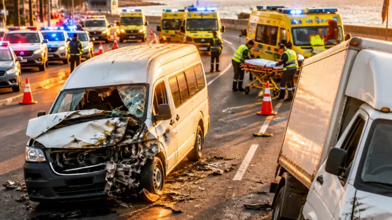 وفاة سيدة وإصابة 4 في تصادم ميكروباص وجامبو على الطريق الدائري بالإسكندرية