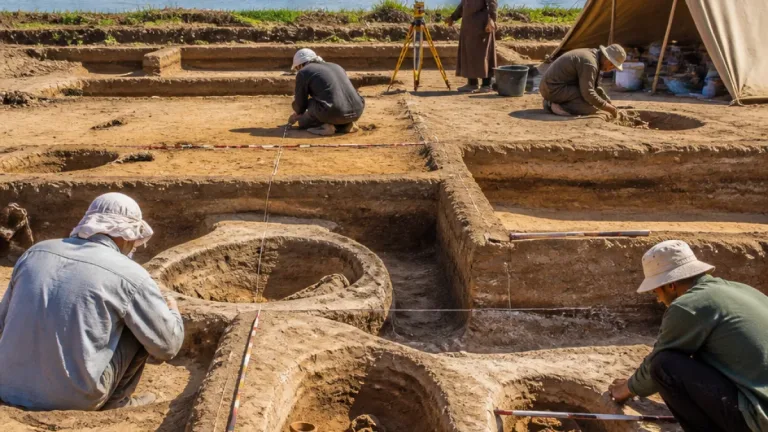 اكتشاف أثري جديد بكوم الخلجان بالدقهلية يوثق أكثر من 4 آلاف عام من الاستيطان