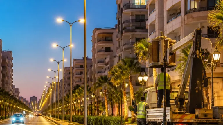 بورسعيد تطلق تركيب 400 كشاف جديد لتعزيز الإضاءة والأمن بحي العرب