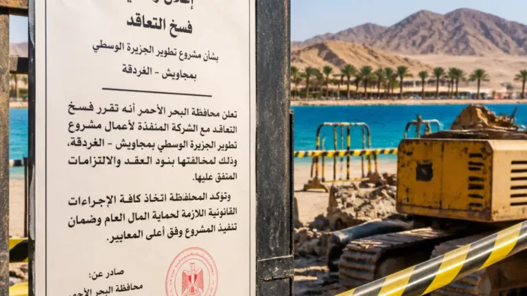 محافظة البحر الأحمر تفسخ عقد تطوير الجزيرة الوسطى بمجاويش وتعلن إعادة طرحه في الغردقة