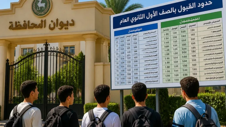 محافظ الشرقية يخفض حدود قبول الصف الأول الثانوي العام والفني لزيادة فرص الالتحاق