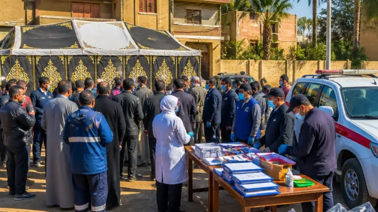 محافظا الإسماعيلية والشرقية يقدمان واجب العزاء لأسر ضحايا حادث «قرية الملاك» ويواصلا متابعة الإصابات