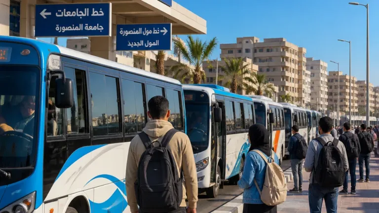 انطلاق منظومة نقل جماعي متطورة لخدمة جامعات ومولات المنصورة الجديدة