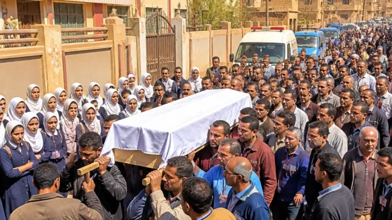 مأساة في ديروط: تشييع معلم في أسيوط بعد وفاته داخل المدرسة أثناء اليوم الدراسي