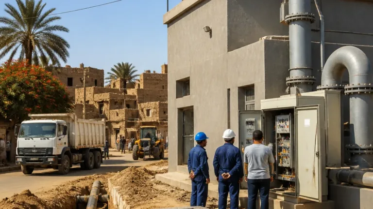 نائب محافظ الجيزة يتفقد محطات وشبكات صرف صحي في قريتي بني يوسف وزاوية أبو مسلم