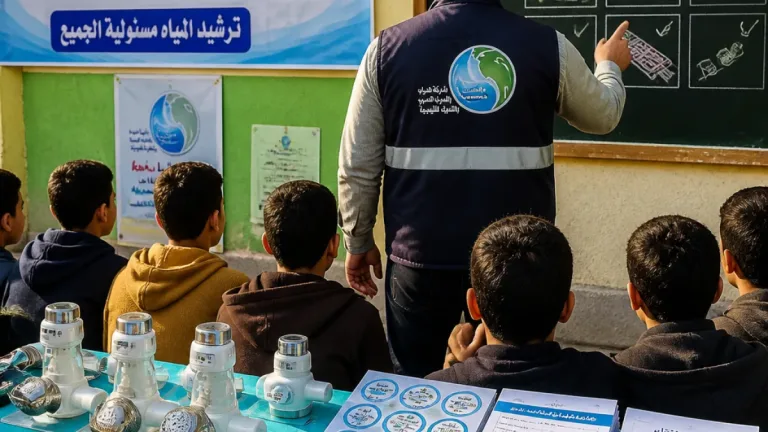 مياه القليوبية تنظم ندوة توعوية في مدرسة أم المؤمنين ببنها لترشيد الاستهلاك