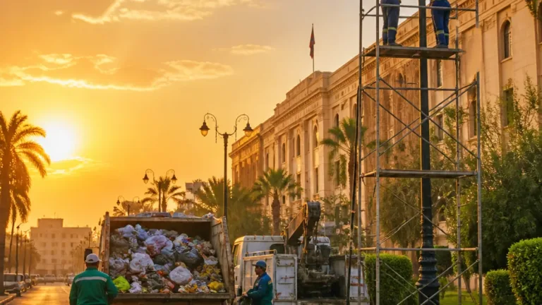 محافظ الإسماعيلية يتابع رفع 50 طناً من المخلفات وتركيب 105 كشافات لتحسين الخدمة العامة