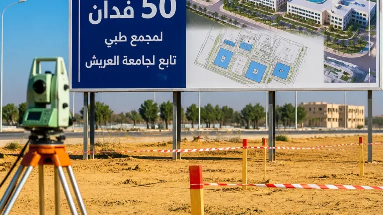 شمال سيناء تخصص 50 فدانًا لإنشاء المجمع الطبي بجامعة العريش