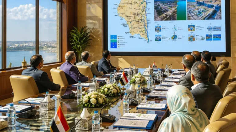 متابعة تنفيذ مشروعات مياه الشرب والصرف الصحي في أسوان بحضور رئيس الوزراء ومسؤولين كبار