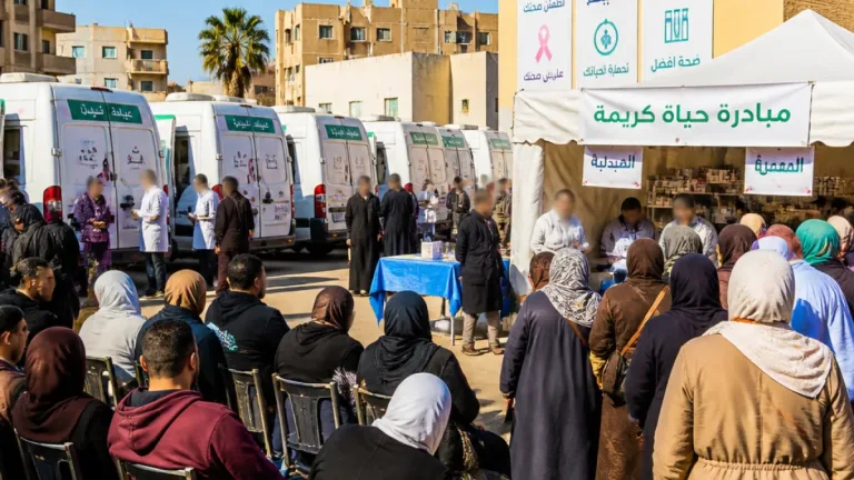 قافلة طبية مجانية بالعريش توقّع الكشف على 551 مواطناً وتنفّذ فحوصات مبكرة