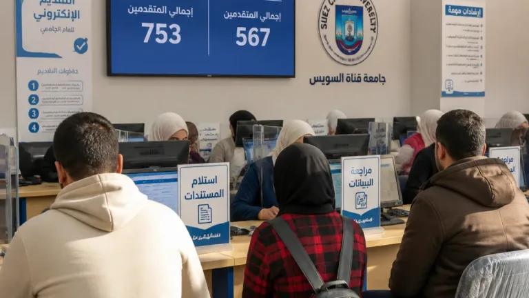 جامعة قناة السويس تُنهي المرحلة الثانية للتنسيق وتخدم 567 طالبًا ضمن استعدادات العام الجامعي
