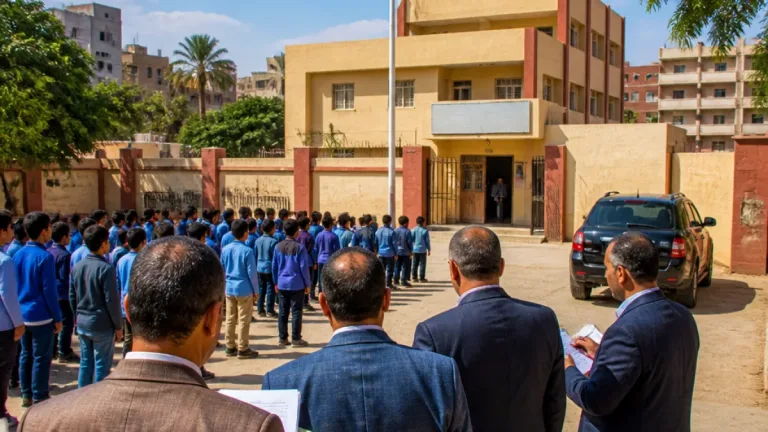 جولة مفاجئة في مدارس غرب الزقازيق لمتابعة انتظام الدراسة والتقييمات
