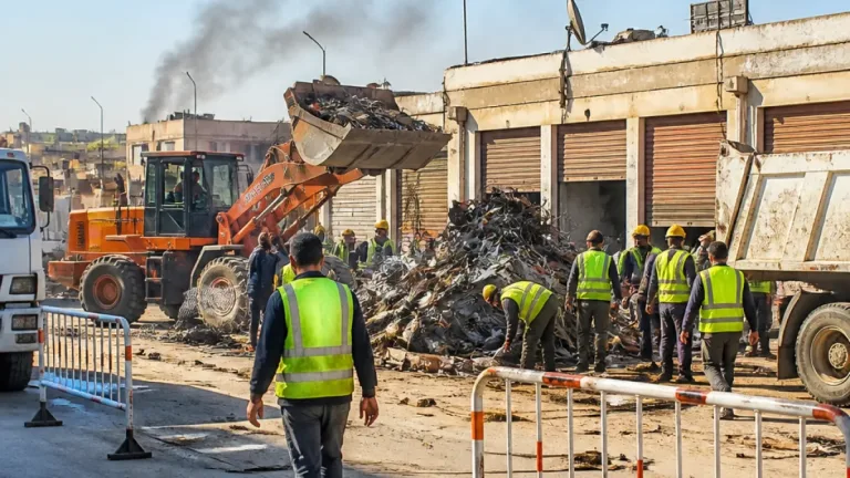 الجيزة تنفذ حملة مكبرة لإخلاء وغلق وإزالة مخازن الفرز والخردة في الطالبية