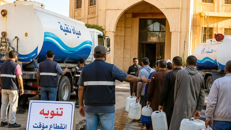 الجيزة: قطع مؤقت لمياه الشرب عن أبو النمرس ونزلة الأشطر وترسا لربط شبكات الصرف