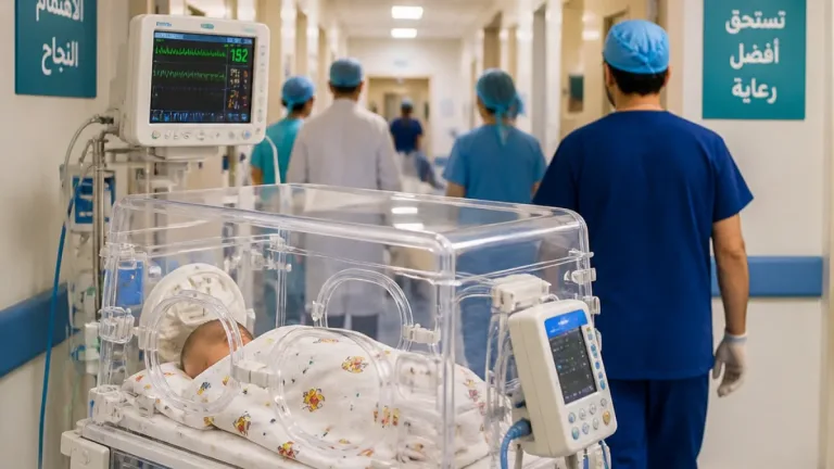 مستشفى العريش يُنجح أول تدخل جراحى لإنقاذ رضيع وُلد بدون فتحة شرج في شمال سيناء