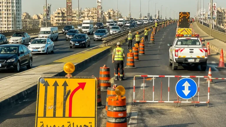 غلق جزئي متكرر لكوبري 6 أكتوبر خلال أسبوعين لإجراء صيانة الفواصل العرضية