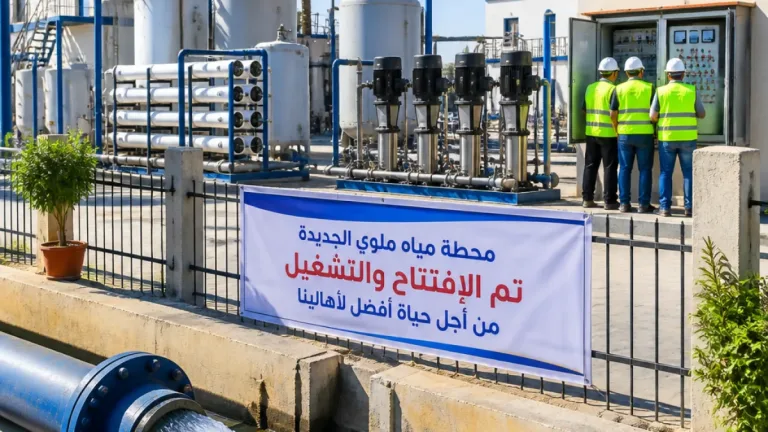 بدء تشغيل محطة مياه الأشمونين بملوي بطاقة 60 لترًا في الثانية لخدمة 120 ألف نسمة